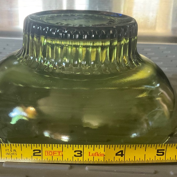 Green Glass Bowl .E O BRODY .. VINTAGE - Picture 5 of 8